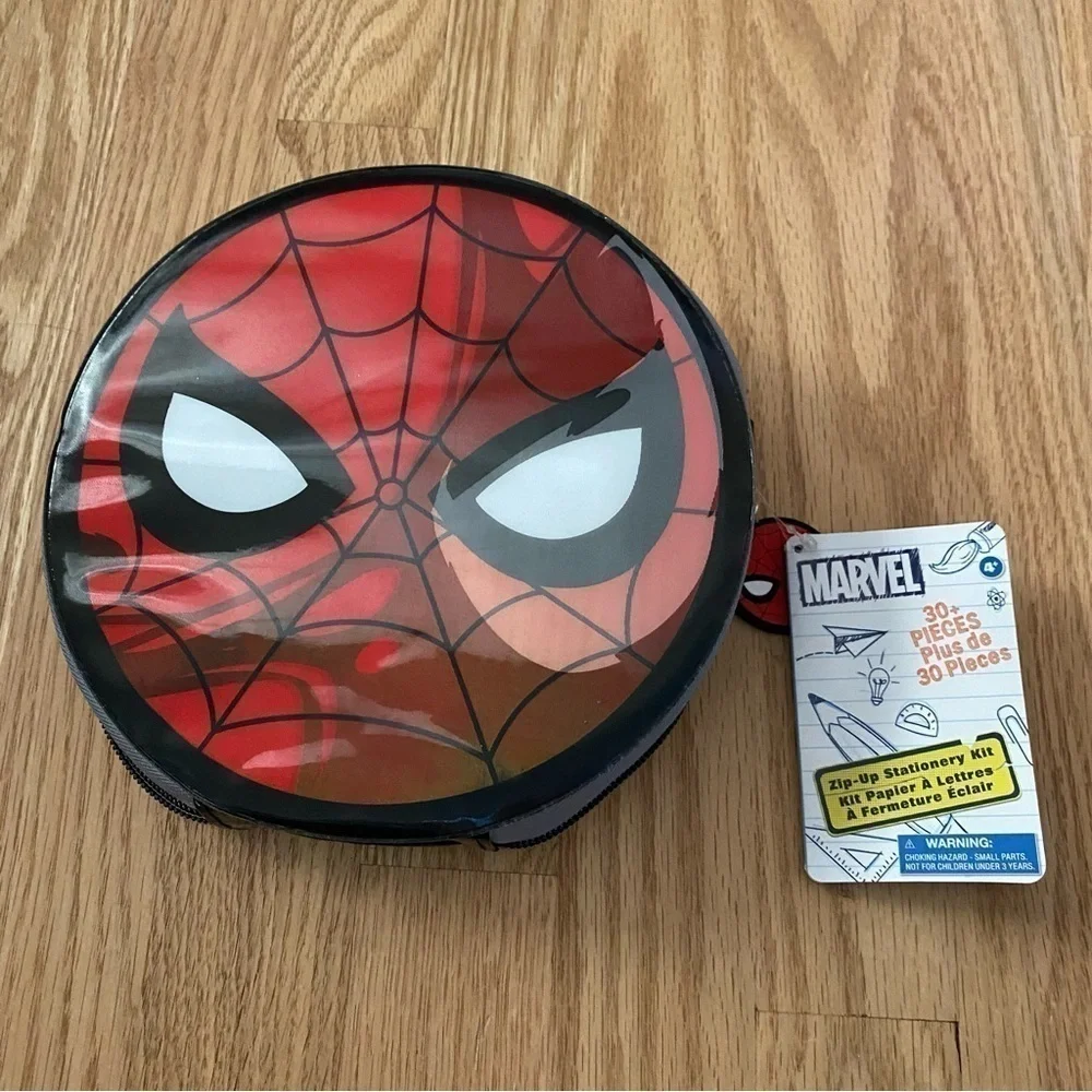 Marvel Spider-Man Art Set NEW Case Colored Pencils Glue Eraser School